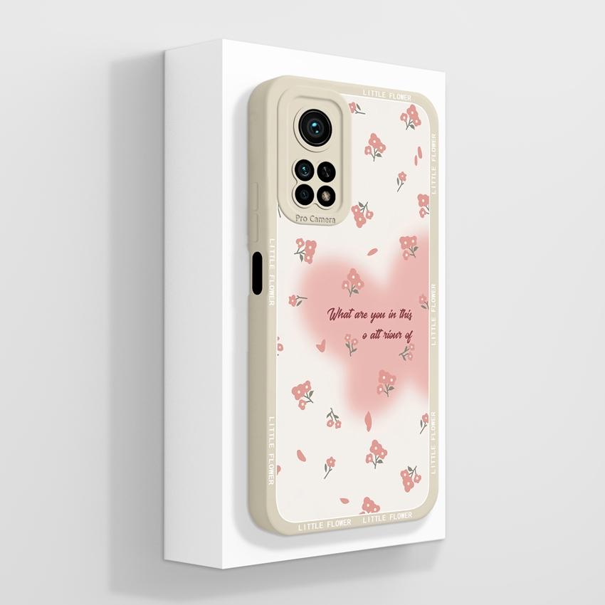 Handyhülle für Xiaomi Mi 10T 11T Pro Lite Mi 10 11 11X 11i Aromatische Blumenmuster Flüssigsilikon Weiche Stoßstange Stoßfeste Hülle für Xiaomi Stoßstangen-Taschen