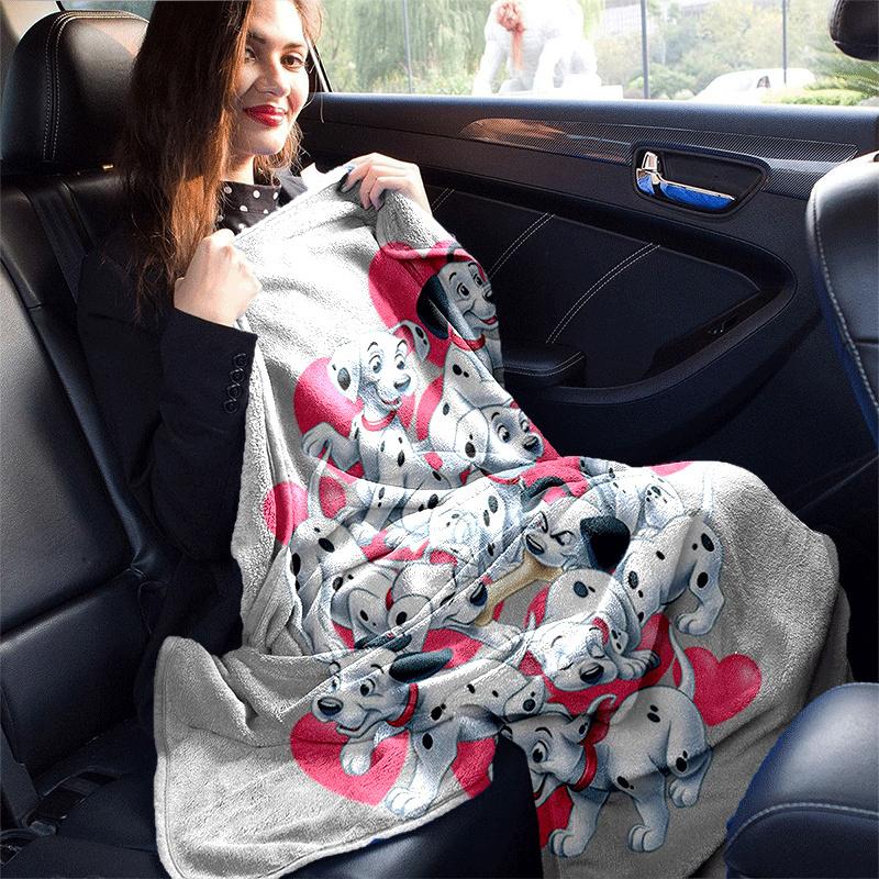 1pc 101 Dalmatians Printing Blanket - Soft, All-Season Throw for Office Blanket, Car, Travel
