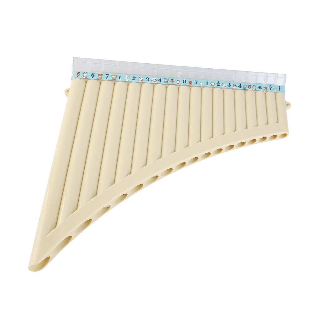 18 Pipes Pan Flute C Key Panpipes Pan Pipes with Mouthpiece Wind Instrument for Students Beginners with Carrying Bag