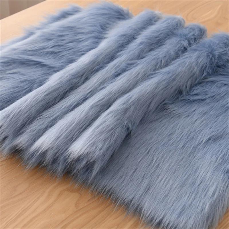 5cm Plush Thickened Fur Fabric By The Meter Coats Bags Clothes Sewing High-grade Imitation Fox Cloth Decorative Winter Plain Diy