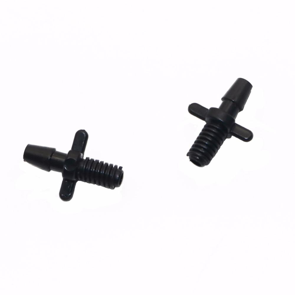 50 Pcs 3/5 Mm Hose Barbed Connector Double Ways 5 Mm Screw Thread Micro Irrigation Drip Articles Hose Accessories