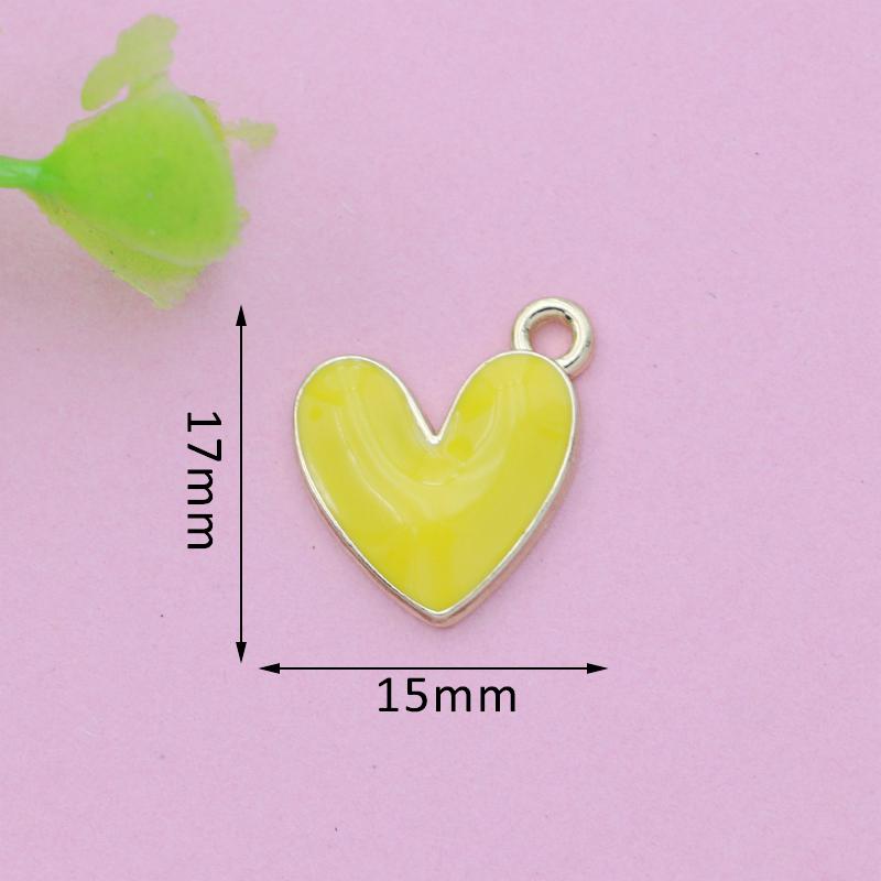 10Pcs Silver Plated Enamel Red Heart Charms Pendant For Jewelry Making Earrings Bracelet Necklace Accessories Diy Findings