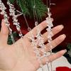 Transparent Christmas Tree Drop Ornament Acrylic Icicle Ornament Pendant Snow Ice Spike Cone Threaded Festival Party Decorations