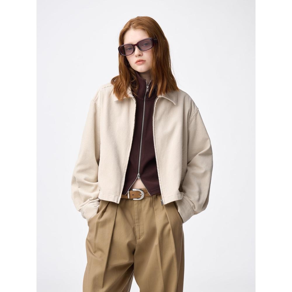 

Куртка-рубашка на молнии из вельвета Gu +e 69 NAVY/3XL