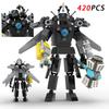 MOC Latest Version Skibidi Toilet Builing Blocks Action Figure Titan Speakerman Clock Cameraman Bricks for Birthday Xmas Gifts