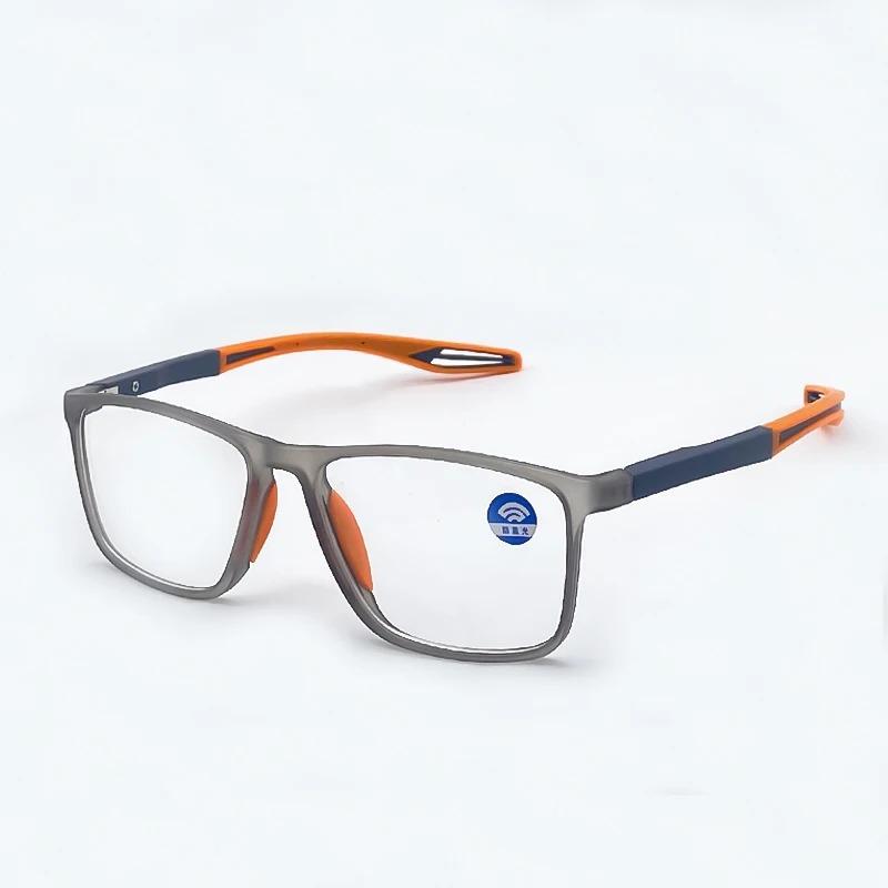 

Sport TR90 Reading Eyeglasses Blue Light Blocking Hyperopia Eyewear for Men Women Ultralight HD Lens Far Sight Eyeglasses Diopter 2
