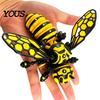 Gift for Gadget Lovers Articulated Bee Statue, 3D Printed Movable Joints Insect Figurine Car Desktop Ornament Office Dashboard And Desk Decor,
