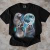 Baby Seal Howling Moon T-Shirt, Aurora Borealis Graphic Tee, Ocean Animals Shirt