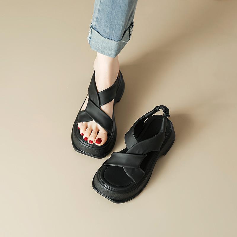 Thick-soled Roman Sandals, Muffin Soles Are Not Tired, Shoes Are Super Soft 2025 New Summer Small Open-toed Sandals Women