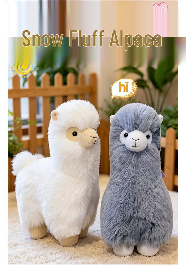 White Alpaca Plush Toy - Cartoon Simulation Doll & Comfort Companion