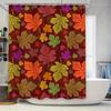 Colorful Leaves Shower Curtain Fall Decor for Bathroom 3D Printed Fabric Available in Multiple Sizes