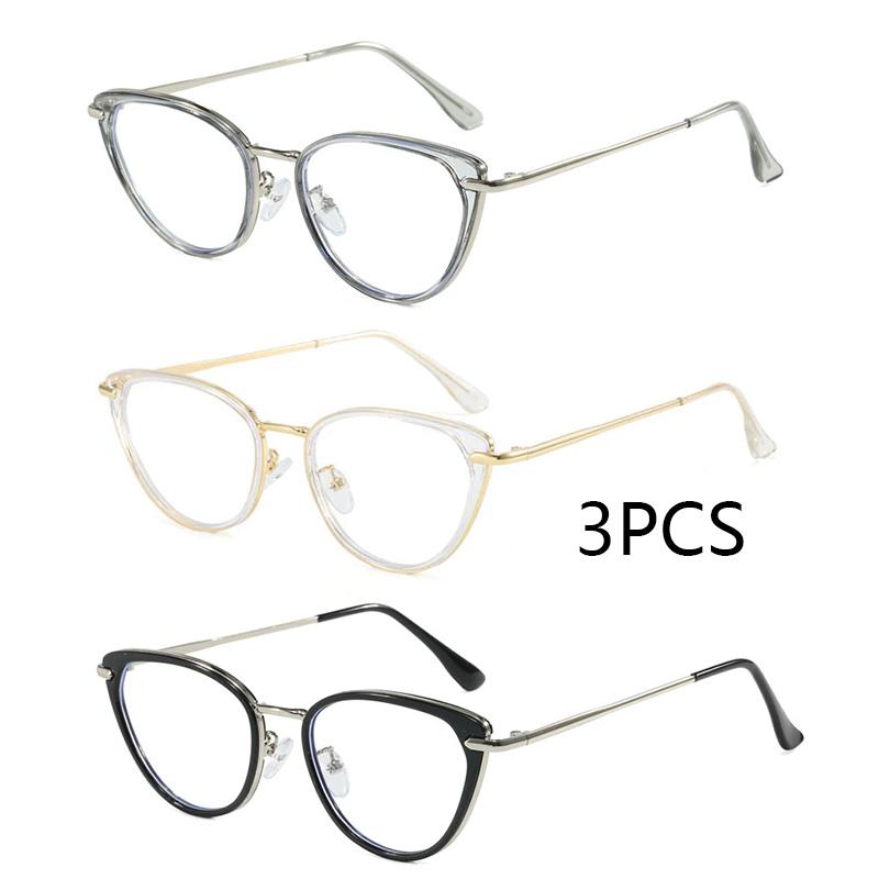

3 шт. Новые очки для близорукости «кошачий глаз» для женщин, дам, очки для близорукости, блокирующие синий свет, компьютерные очки