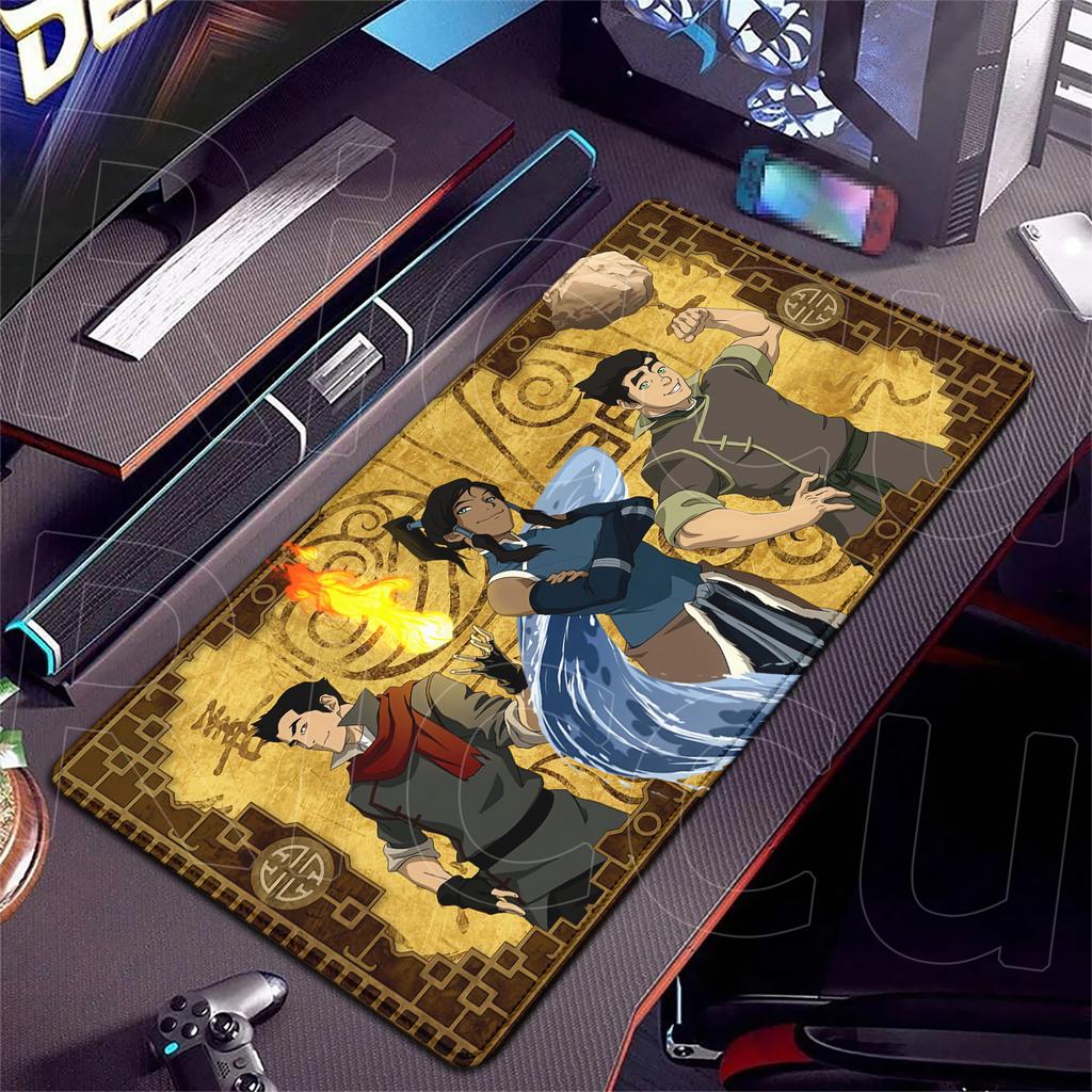 Natural Rubber Mouse Pad XXL Laptop Durable Playmat AAvatar The Last Airbende Office Antislip Rugs xmm Lockrand Keyboard