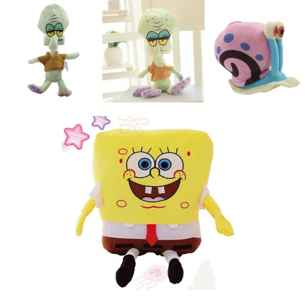Set di Giocattoli Peluche Corti Carini Cartoni Animati Polpo Granchio Stella Marina Lumaca Serie Spongebob