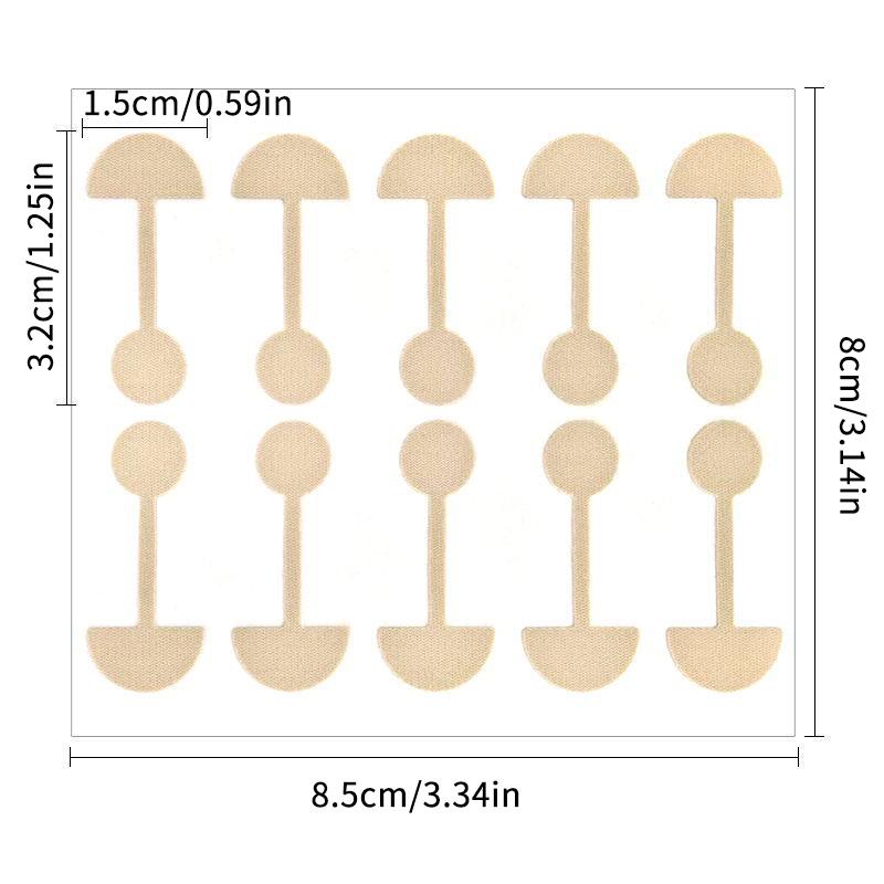 20-100Pcs Dumbbell Nose Tip Patch Elastic Skin Color Disposable Contouring Corrective Nose Strips Thin Nasal Beauty Nose Sticker
