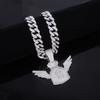 Alloy Necklace Men's Trend Cross-Border Flying Money Bag Wings US Dollar Pendant, Hip Hop Fashion Diamond Pendant