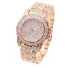 Women Luxury Full Shiny Rhinestone Round Quartz Movement Wrist Watch Bracelet