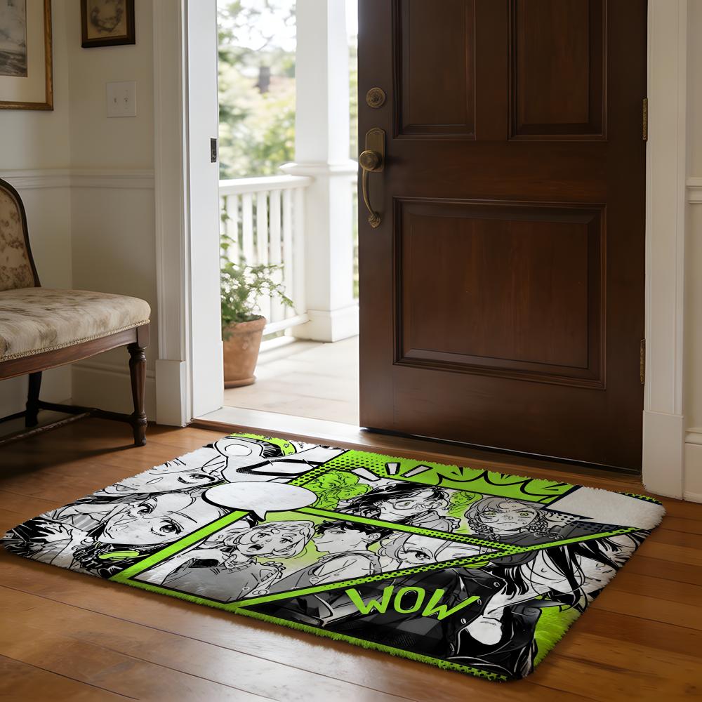 AAya OOosawa KKoga MMitsuki Floor Mat Soft Flannel Absorbent Mat Non-Slip Rug Home Bedroom Bathroom
