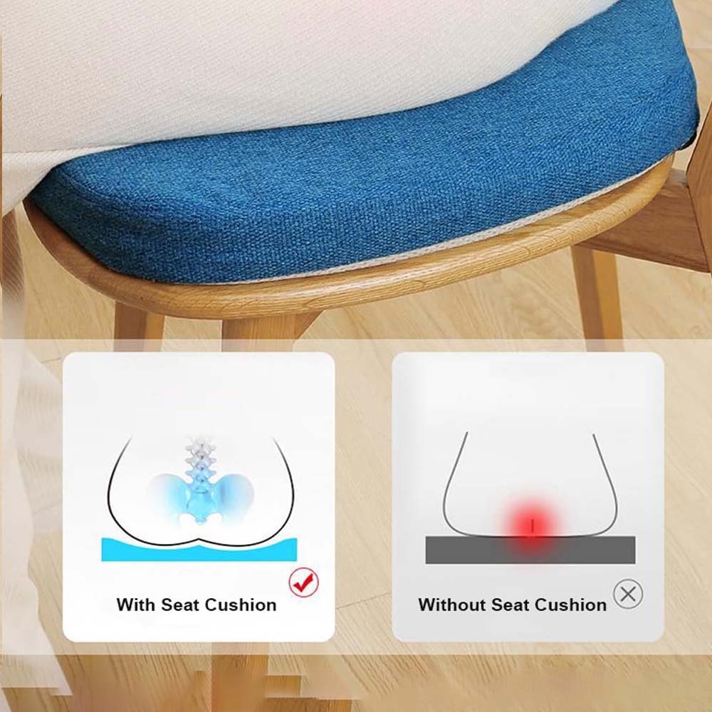 Modern Style Solid Color Cotton Linen Chair Cushion with Ties for Dining Chairs Kitchen Dining Chair Pad Cojines Decorativos