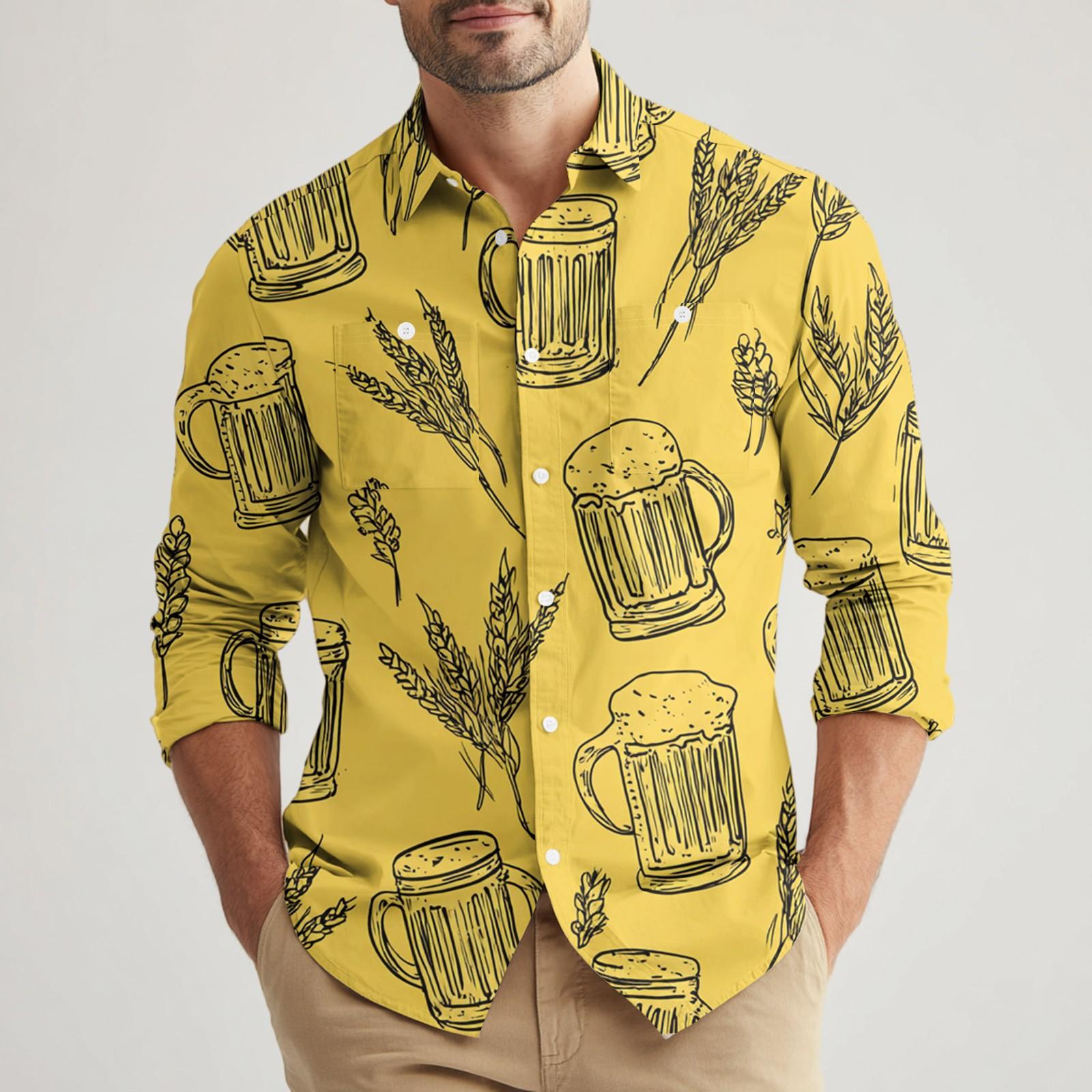 

Men s Loose Classic Lapel Multi-pocket Industrial Work Shirt Top L