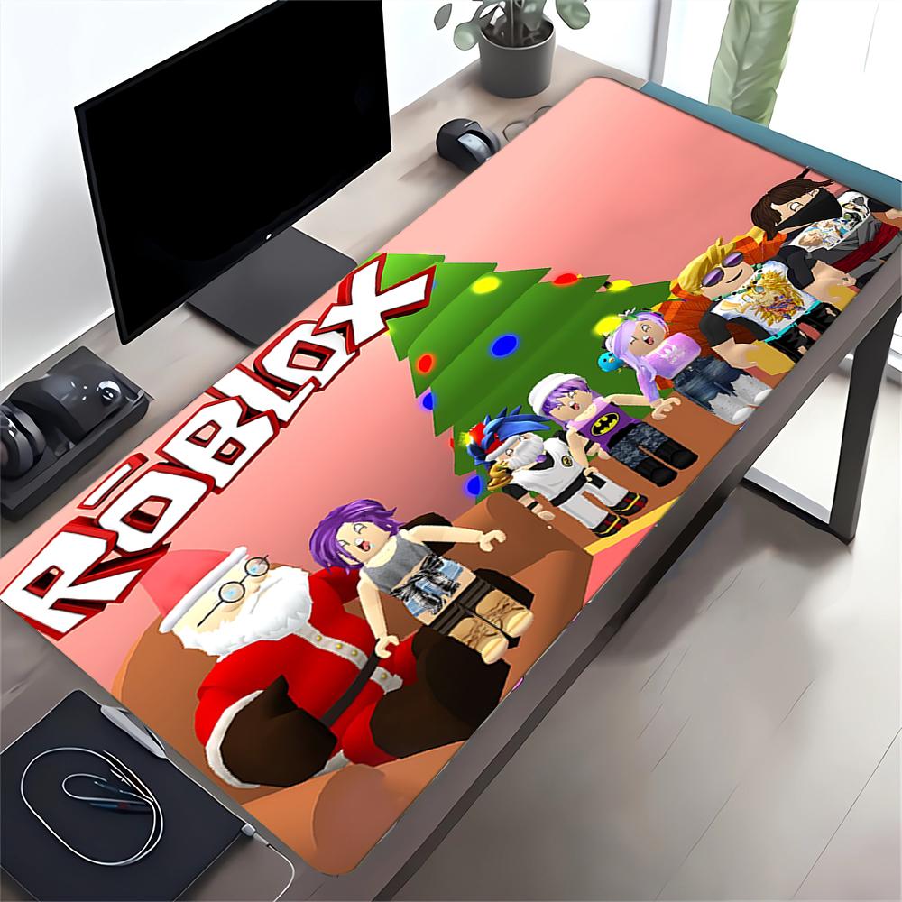 Roblox Christmas Celebration Large Gaming Mouse Pad Nonslip Rubber Base Waterproof Desk Mat For Office Pc Laptop