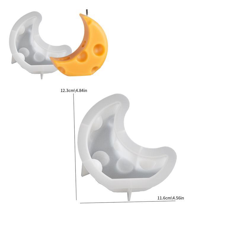 Силиконовая форма для свечей в форме сыра, лунная геометрия, сделай сам, мусс, торт, ароматерапия, мыло, шоколадная форма, подсвечник, креативное украшение