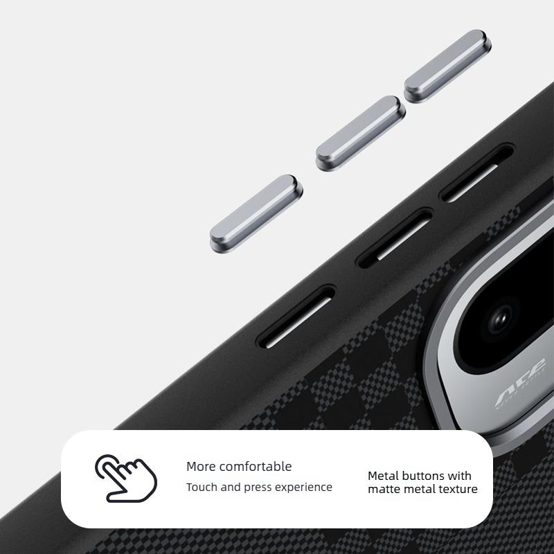 Custodia per cellulare con motivo in fibra di carbonio di lusso per OnePlus 15R 15 1+ACE 6 6T 13T 13S Cover antiurto con ricarica wireless magnetica