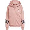 Essentials Series Striped Zip-Up Hooded Sweatshirt Women Long Sleeve Daily Outerwear Warm Clay JE0177