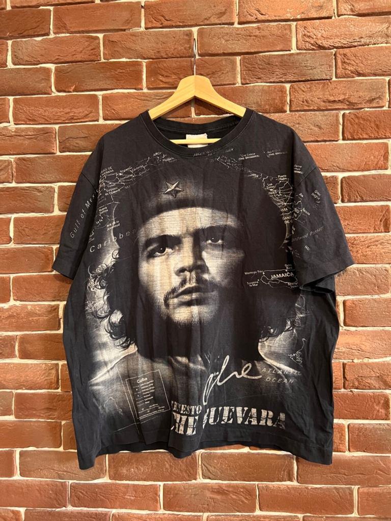 Seltenes Vintage Che Guevara All Over Print Foto Kunst T-Shirt xl schwarz Unisex T-Shirt