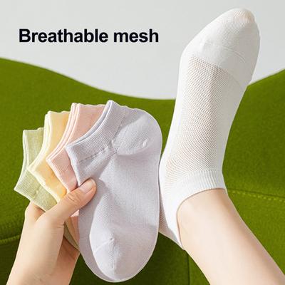 Women Trainer Socks Breathable Ankle Socks Low Cut Athletic Socks with Mesh Design for Daily Wear Outdoor Sports