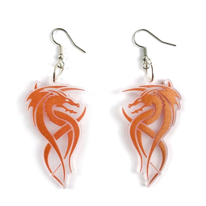 6Pcs Epoxy Assembled Molds Geometric Dragon Shape Earrings Pendant Mold Phone Keychain Pendant Silicone Mold for Decor