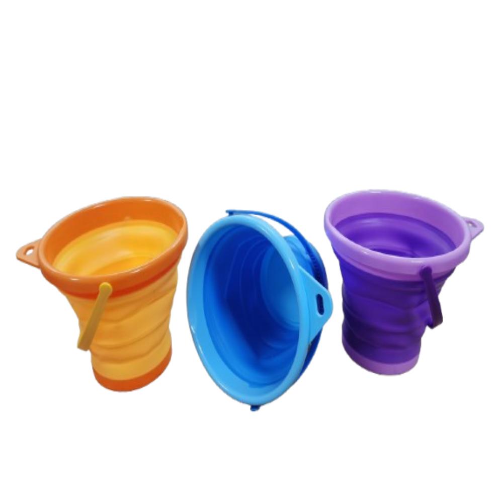 Portable Sandbox Toy Bucket Retractable Beach Collapsible Bucket Beach Folding Buckets  Car Washing