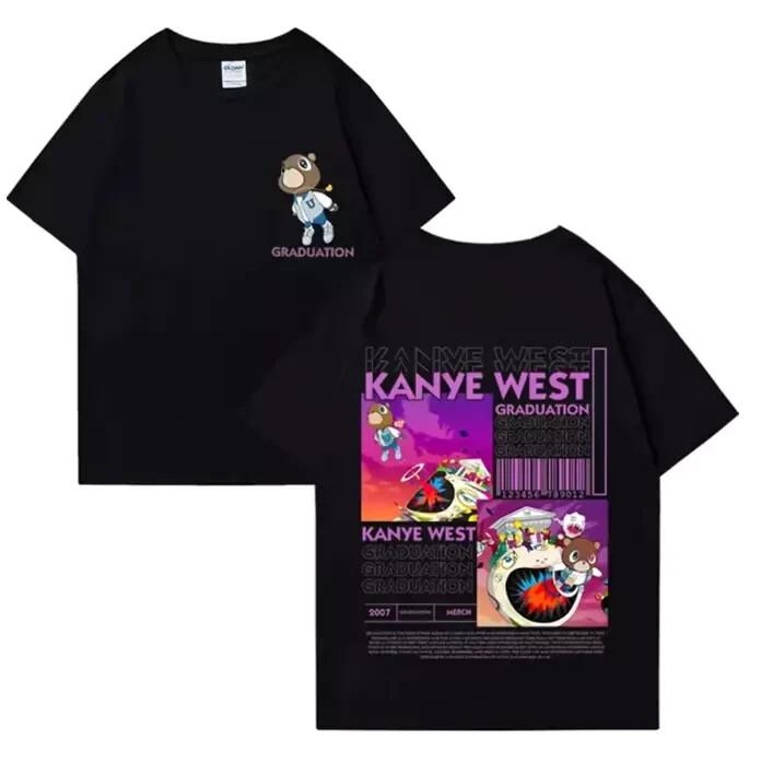 Kanye West Graduation Bear Double Sided Printed T shirt MULTIPLE COLORS ALL SIZE L