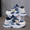Kid Sneakers Sport Shoes for Boys Fashion Leather Children Breathable Mesh Comfort Shoes Casual Walking Outdoor Running Shoes