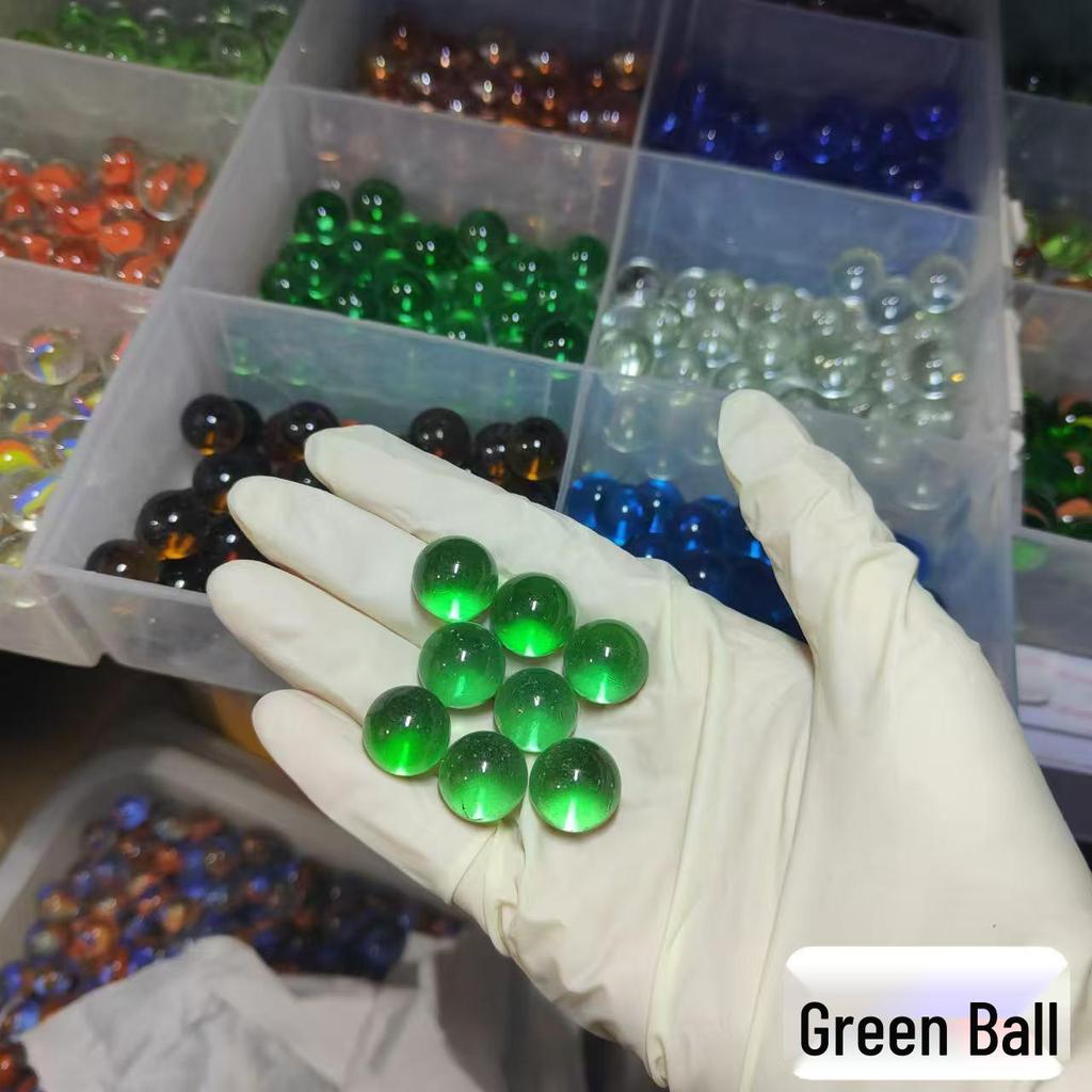 16mm Mixed Checkered Glass Beads & Marbles - Nostalgic Crystal Balls for Kids