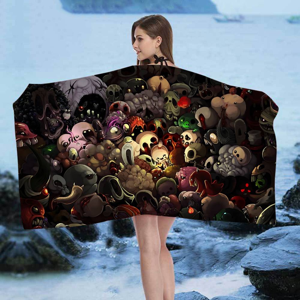 Action Game The Binding Of Isaac Microfiber Printed Beach Towel Mountain Climbing Beach Swimming Running Absorbent Soft Towel