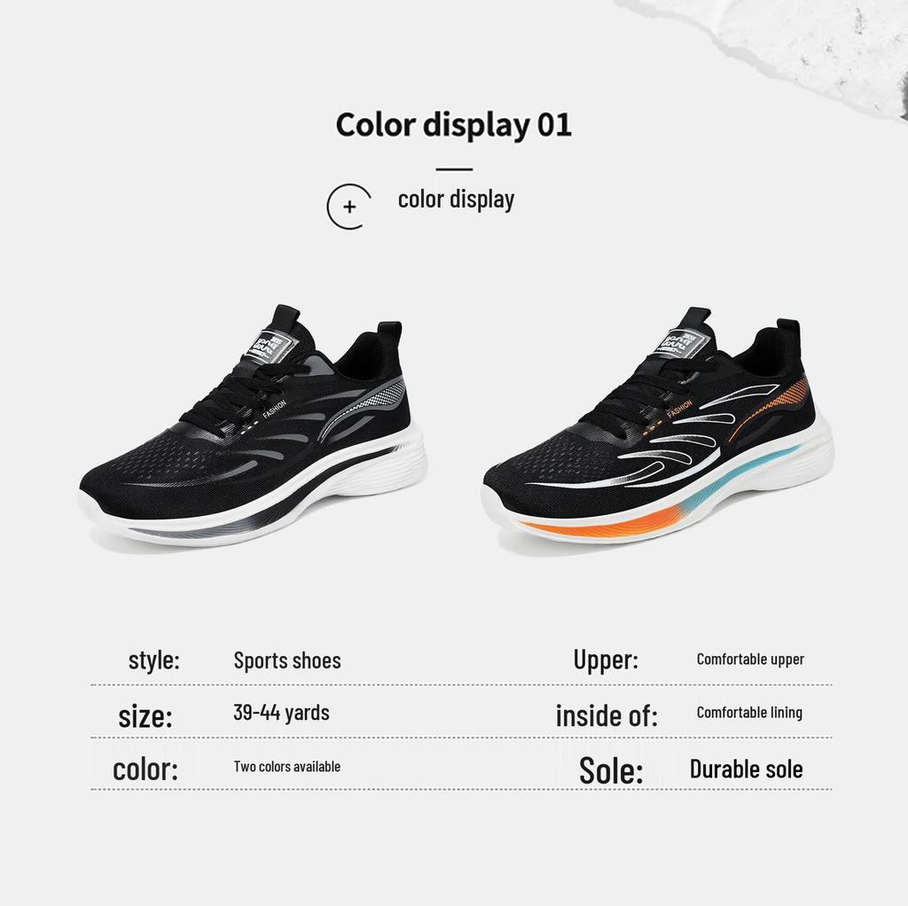 Men's Large Size Lightweight Breathable Running Shoes - Odor-resistant Casual Loafers for Spring