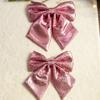 Large Sparkling Glitter Christmas Bow Solid Color DIY Christmas Tree Bowknot Ornaments Christmas Tree Topper Rustic