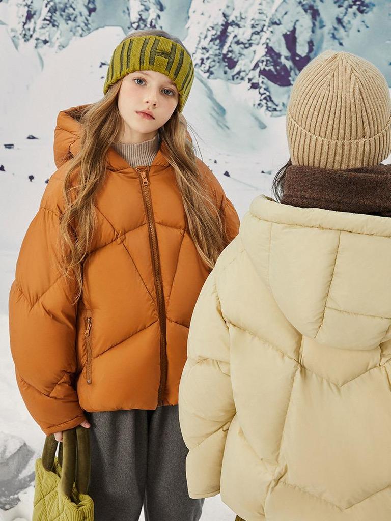 2023 Girls' Korean-Style Down Jacket: Warm, Cold-Proof Coat for Medium and Large Children, Autumn/Winter Edition