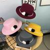 French Hepburn Style Flat Top Felt Hat 10CM Wide Brim Jazz Hats Panama Trilby Cap Winter Autumn