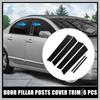 6 Pcs Door Cover Panel Trim Pillar Posts Exterior Door Window Anti Scratch Stickers for Honda Civic Sedan 8th Gen 2006-2011 Black Replacement Car
