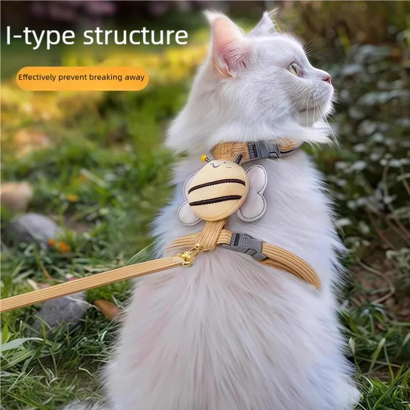 Portable Dog Leash Bee Breast Strap for Small To Medium Dogs Comfortable Back Harness Pet Supplies for Walking