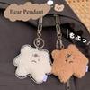 Bear Toy Doll Hanging Keychain Plush Doll Car Key Ring Plush Keychain Frustrated Bear Plush Keyring