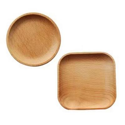 Multiple Styles Solid Wood Cartoon Dinner Tray Animal Pattern Odorless Children's Rice Plate Cute Wood Food Dishes Baby