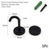 4Pcs Black Stainless Steel Top Hook Wall Bag Ceiling Fan Lamp Roof Fan U-Shaped Hooks