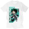 Summer Unisexga My Hero Academia By Izuku Midoriya Featuring Green Hair and Short Sleeves with A Print Design