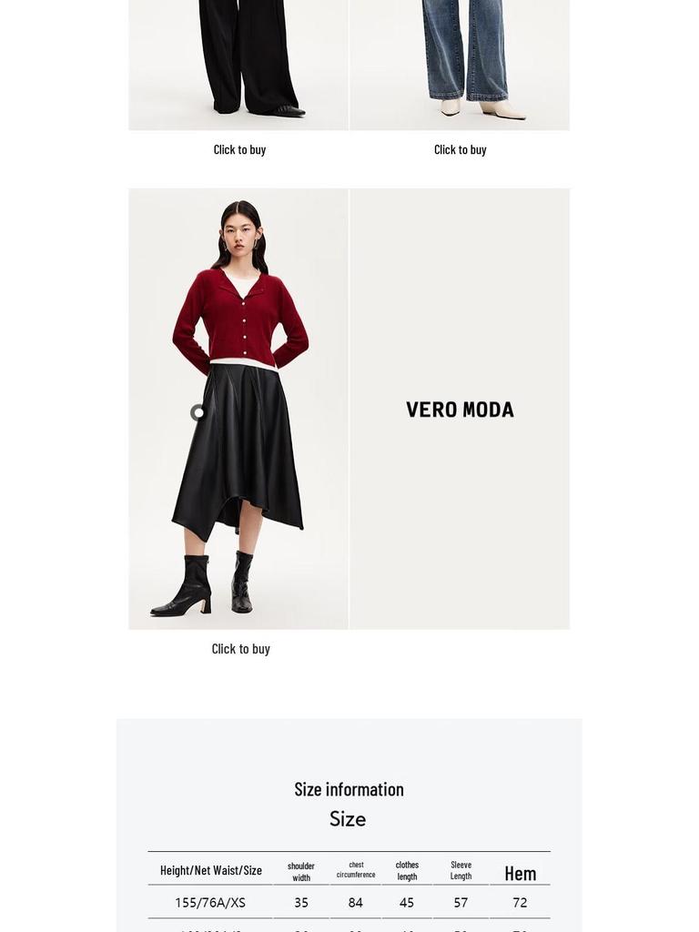 VEROMODA Women's Faux Two-Piece Round Neck Knit Top