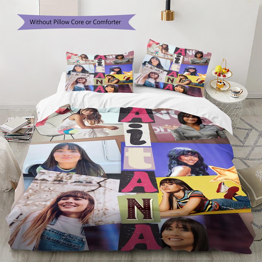 Aitana Pattern Bedding,Quilt Set Quilt Cover Pillowcase Home Birthday Gift (1 * duvet cover + 2 * pillowcase, without core)