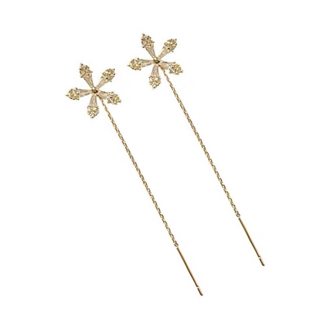 

1 Pair Women Earrings Alloy Plating Gilrs Flower Fashion Party Decorations Girlfriend Jewelries Jewelry Earring