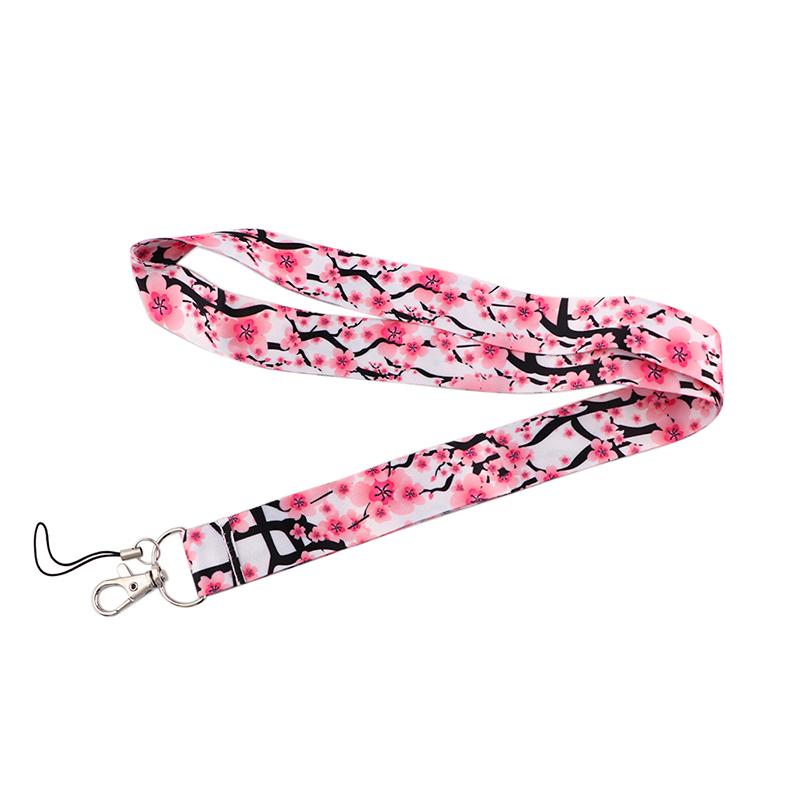 Yoga Sakura Credential Holder Little daisy Lanyard for Key Cute Neck Strap Card ID Badge Holder Key Chain Accessories Wholesale